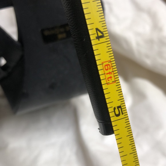 Platforms by Joey O black leather like fabric open toe 8m - Picture 5 of 11